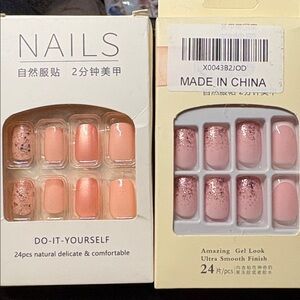 Two (2) Sets of Press on Nails Medium length